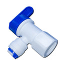 Válvula cople fitting de 1/4" x 1/4" de paso - Servimatic