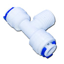 Conector fitting niple T de 1/4" x 1/4 en rosca exterior x 1/4" - Servimatic